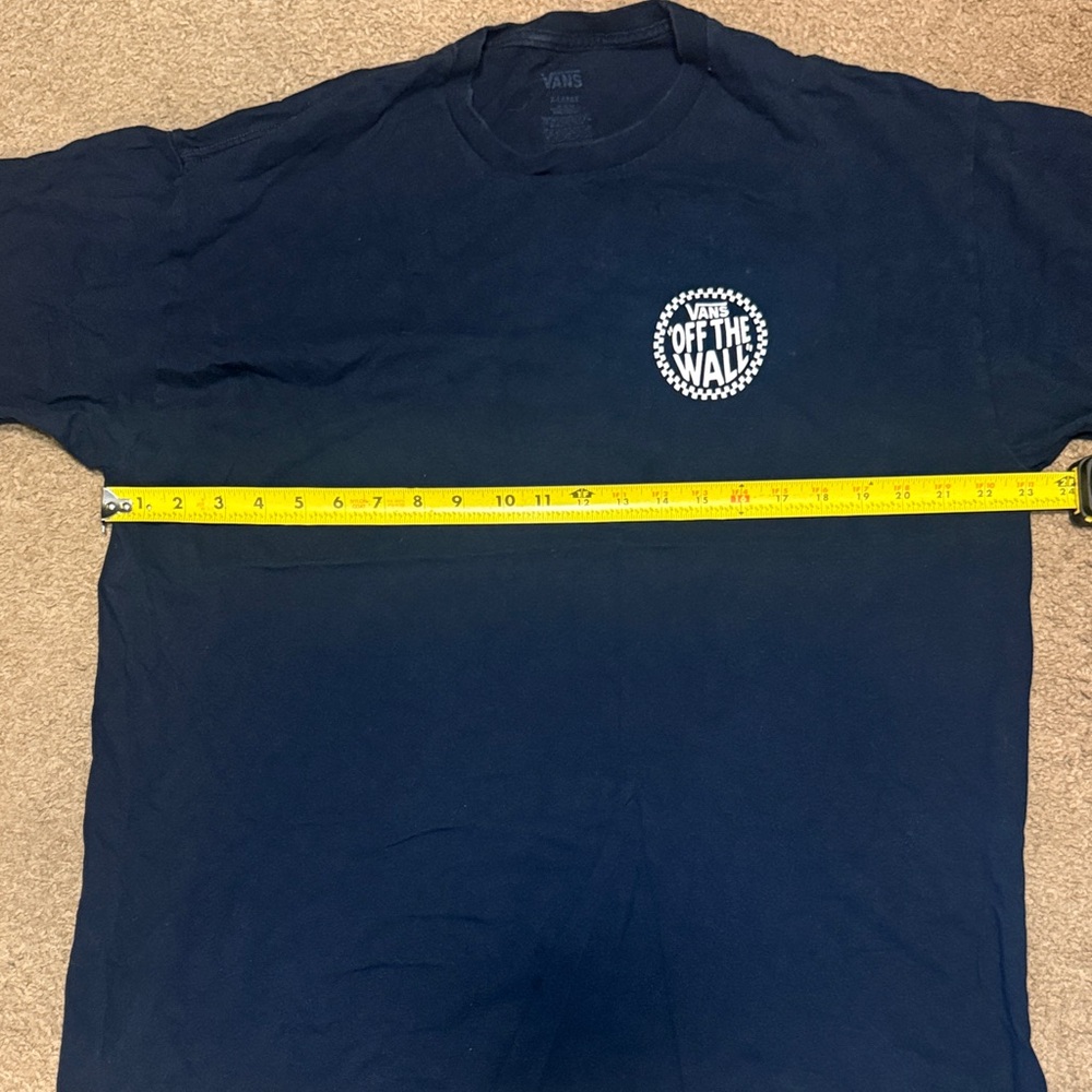 Vans Men's Navy T-Shirt with Logo